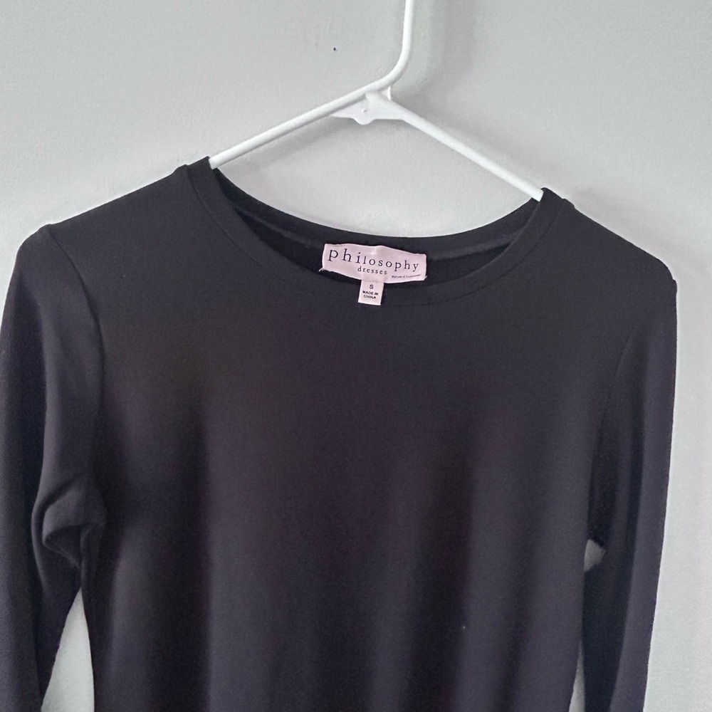 PHILOSOPHY DRESSES • Chocolate Brown Long Sleeve Fitted Dress • Small • - Picture 6 of 6